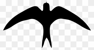 Mockingbird Clipart Bird Shadow - Silhouette Bird Swallow - Png Download