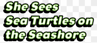 She Sees Sea Turtles On The Seashore Clipart