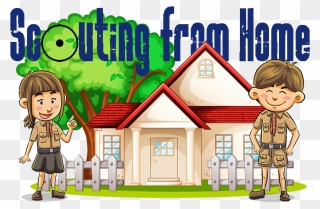 Scouting At Home - Cartoon Clipart House Png Transparent Png