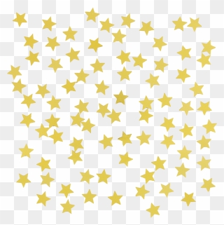 Gold Confetti Party Star Clip Art - Gold Star Confetti Png Transparent Png