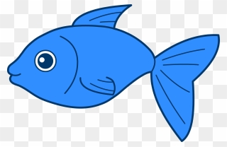 Fish As Food Clip Art - Blue Fish Clipart - Png Download
