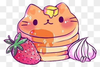 Pancakes Clipart Kawaii, Pancakes Kawaii Transparent - Kawaii Pancake Cat - Png Download