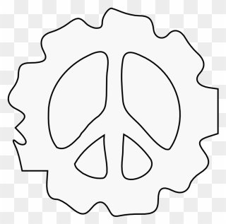 Line Art Peacesymbol - Circle Clipart