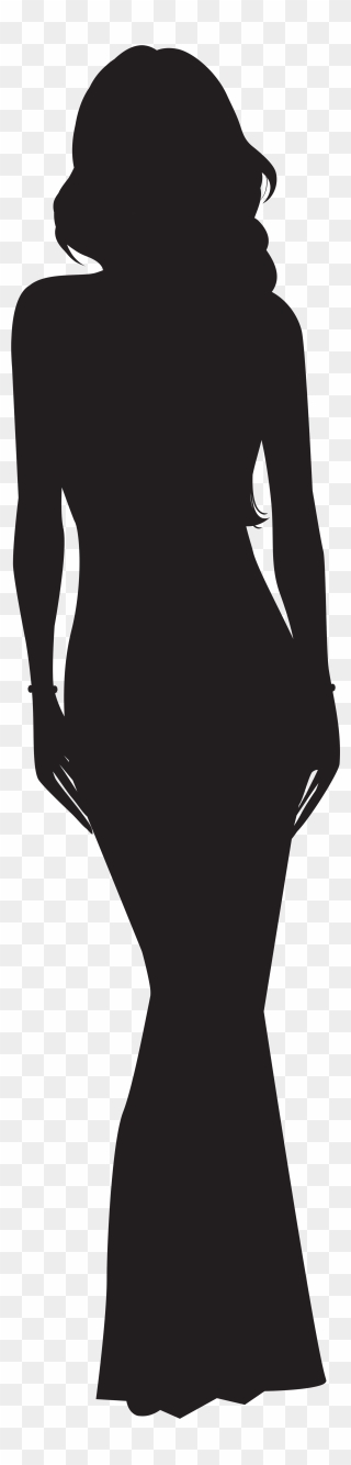 Woman Silhouette Clip Art - Black Silhouette Of Woman - Png Download