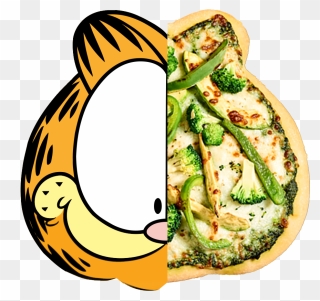 Garfield Shaped Pizza - Garfield Pizza Clipart
