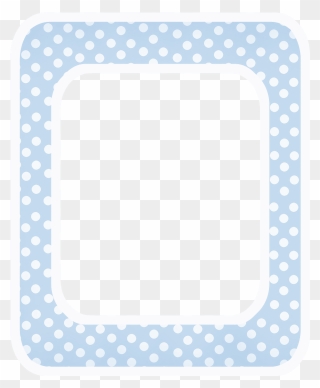 Polka Baby Announcement Clip - Blue And White Polka Dots Frames - Png Download