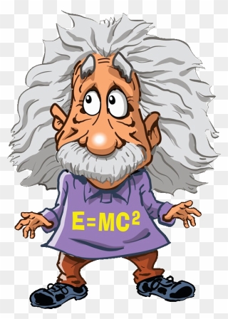 Clipart Albert Einstein Cartoon - Png Download
