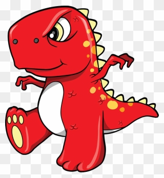 Red Dinosaur Cartoon Clipart