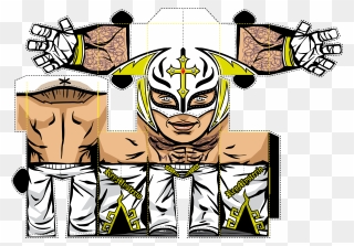 Wwe Belt Drawing - Rey Mysterio Papercraft Clipart