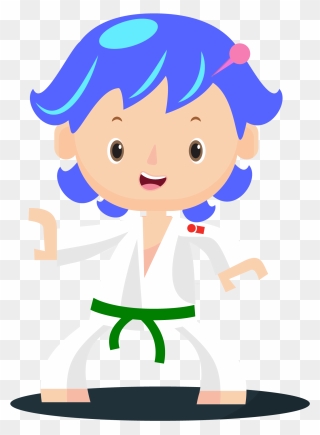 Judo Kids Blanco 4 Clipart