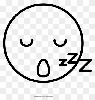 Sleepy Face Clipart Black And White - Png Download