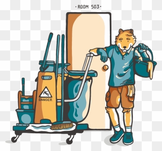 Work As A Cleaner In Australia - Illustration Clipart
