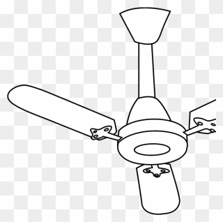Ceiling Fan Outline Clip Art, Icon And Svg - Ceiling Fan Clip Art - Png Download