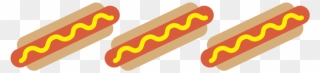 Hot Dog Line Break - Line Of Hot Dogs Clipart