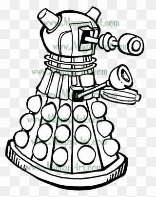 Collection Of Free Dalek Drawing Baby Download On Ui - Line Art Clipart