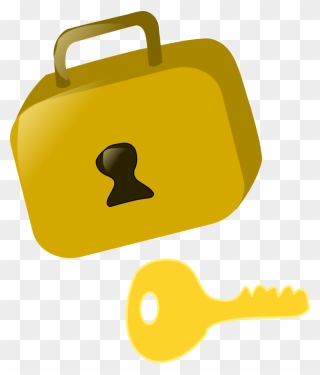 Key Clipart Yellow - Lock And Key Cartoon - Png Download