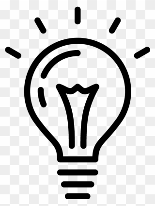 Light Bulb Png Black And White Clipart