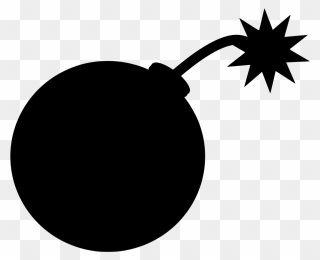 Transparent Explosion Clipart Black And White - Bomb Svg - Png Download