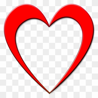 Outline Of Red Heart Clipart