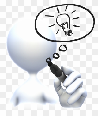 Drawing Light Bulb With Pen 1600 Clr - Authentic Leadership Clipart