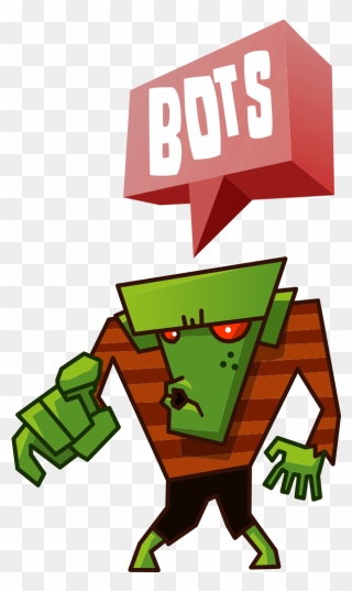 Bot Zombie - Cartoon Clipart