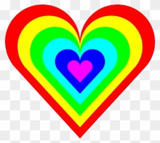 Color, Heart, Rainbow - Colorful Heart Clipart - Png Download
