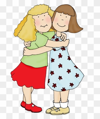 Friends Hugging Clipart - Png Download