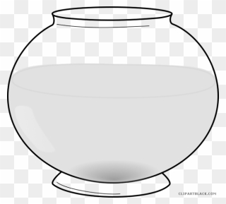 Fish Tank Clipart Black And White - Circle - Png Download