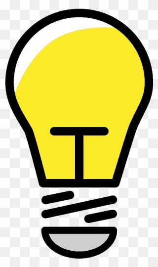 Light Bulb Emoji Clipart - Light Bulb Silhouette Png Transparent Png