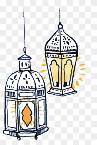 Light Electric Hand Painted - Ramadan Lamp Vector Png Clipart