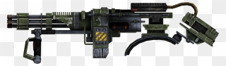 Machine Gun Clipart Minigun - Fallout New Vegas Shoulder Mounted Machine Gun - Png Download