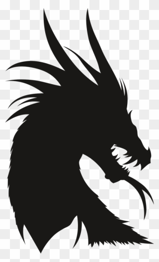 Dragon The Silhouette The Head Of The - Flying Simple Dragon Silhouette ...