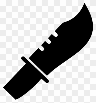 Transparent Chef Knife Clipart Black And White - Vector Png Knife