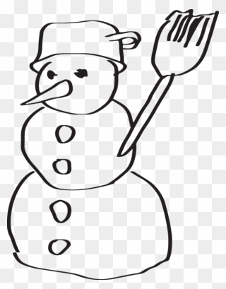 Snowman Png Sketch Clipart