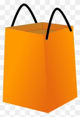 Your Cart Is Empty - Shopping Bag Orange Clipart