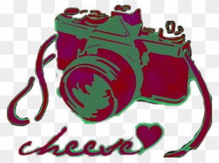 #camera #cheese #picture #art #sticker #smile #photo - Black And White Camera Painting Clipart