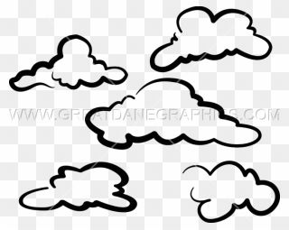 Transparent Background Drawing Cloud Png - Clouds With Black Background Drawing Clipart