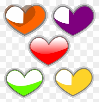 Hearts Multi Colored Glossy Svg Clip Arts - Water Filter Certification - Png Download
