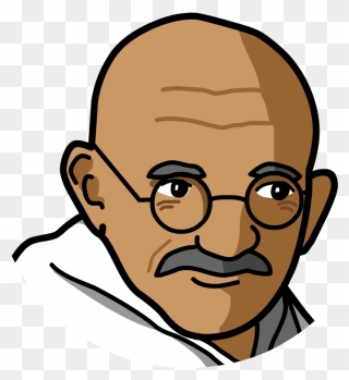 Martin Luther Clipart Icon - Cartoon Picture Of Gandhi - Png Download