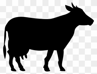 Beef Cattle Clip Art - Silhouette Cow Png Clipart Transparent Png