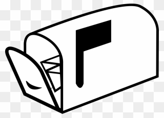 Line Art,angle,area - Black And White Mailbox Clipart