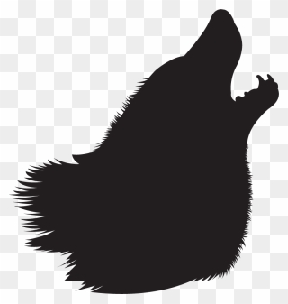 Clip Art Animals Four Legged Mammals Howling Wolf Silhouette - Howling Wolf Silhouette - Png Download