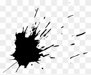 Photography Black And White Watercolor Painting - Blood Splatter Png Black Clipart