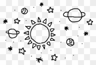 Galaxia Luna Sol Sticker - Aesthetic Planets Clipart