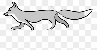 Fox Animal Free Black White Clipart Images Clipartblack - Png Download