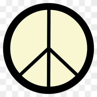 Peace Sign Clipart Half - Peace Symbol - Png Download