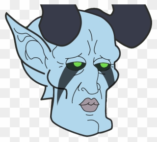 Squidward With His Butt Chin Clipart
