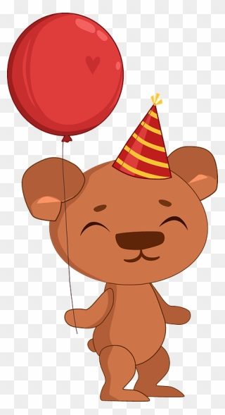 Birthday Bear Clipart - Cartoon - Png Download