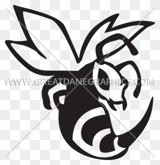 Hornet Clipart Black And White - Png Download