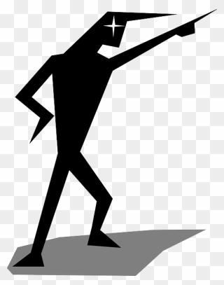 Man, Pointing, Posing, Human, Attack - Stick Figure Pointing Png Clipart